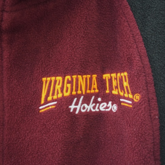Virginia Tech VT Hokies Maroon Fleece Zip Up Jacket | Size L - Picture 5 of 7